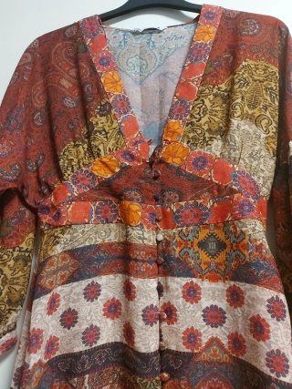 Vestido Zara Boho Multicolor