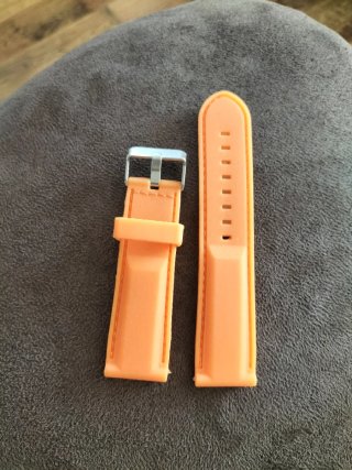 Correa de caucho para reloj - Naranja nueva.