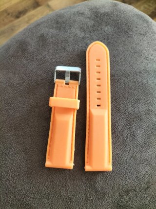 Correa de caucho para reloj - Naranja nueva.