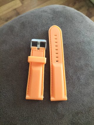 Correa de caucho para reloj - Naranja nueva.