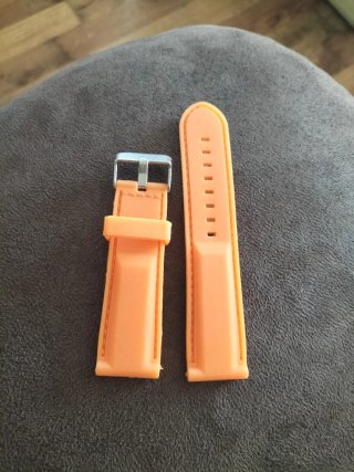 Correa de caucho para reloj - Naranja nueva.