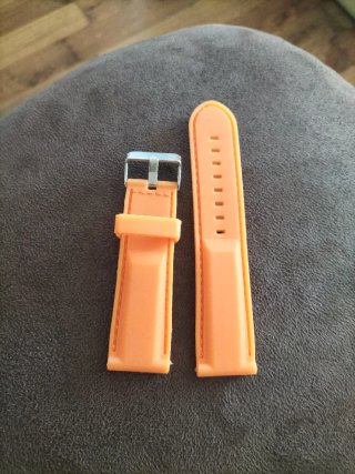Correa de caucho para reloj - Naranja nueva.