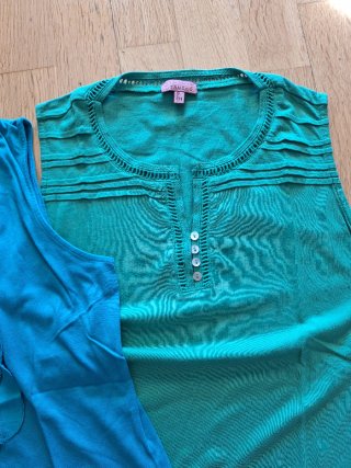2 Camisetas Trucco Talla S Azul y Verde