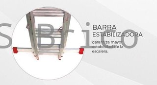 Escalera Aluminio 3x9 - 2,5+2,5+2,5 M - 66x25mm