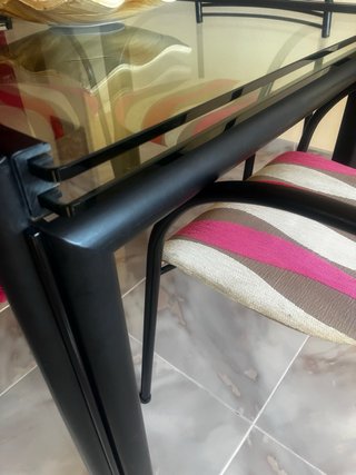 Mesa comedor extensible con 4 sillas