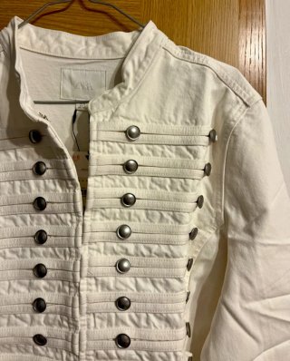 Chaqueta Zara militar blanca