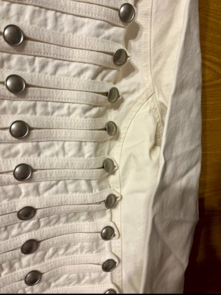 Chaqueta Zara militar blanca