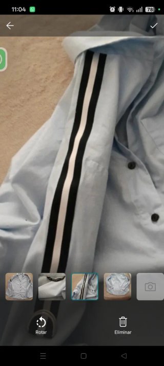 Camisa Zara azul detalles rayas talla XS