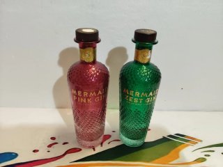 2 Bottiglie Vuote Gin Mermaid