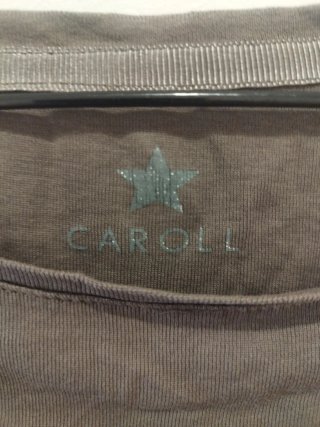 Camiseta manga larga marrón con estampado