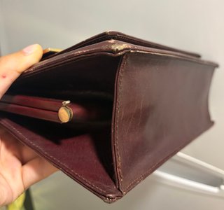 Bolso de época mujer cuero burdeos