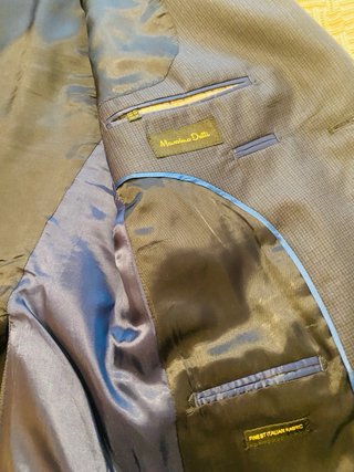 Traje Massimo Dutti Azul/gris.