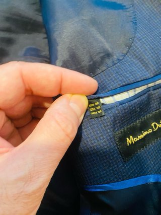 Traje Massimo Dutti Azul/gris.