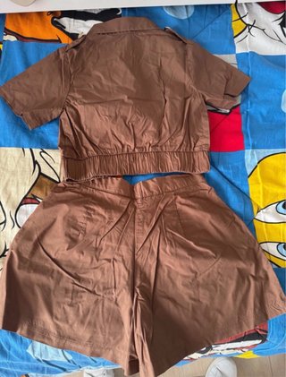 Completo estivo marrone bambina tg. 8/9 anni