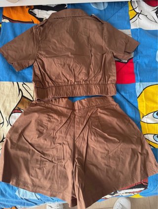 Completo estivo marrone bambina tg. 8/9 anni