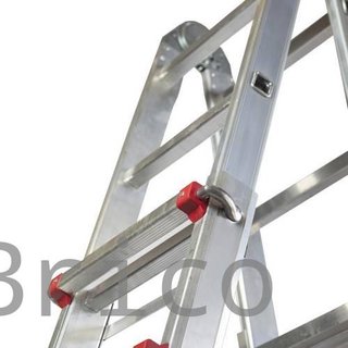 Escalera Telescópica Aluminio 6+6 Pestaña