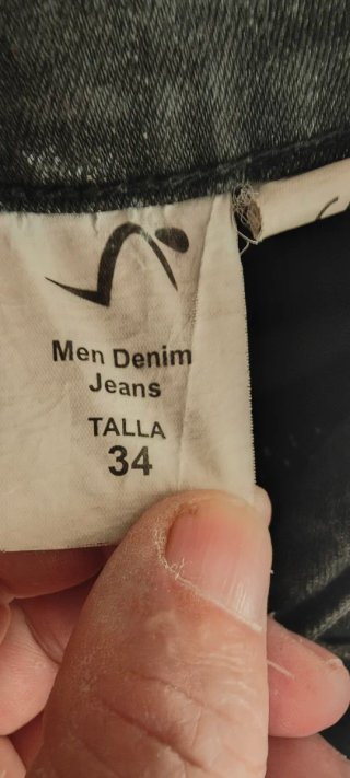 Pantalones vaqueros de moto grises y azules