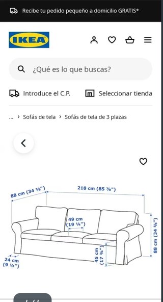 Sofá IKEA EKTORP 3 plazas