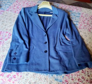 Chaqueta de punto azul