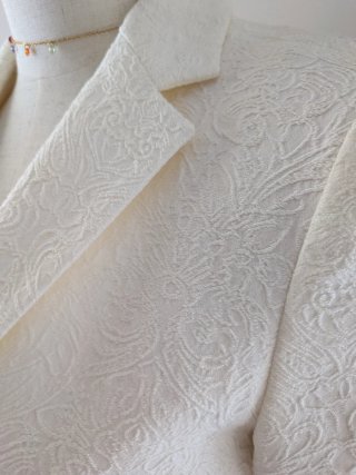 Blazer Zara Blanco Brocado