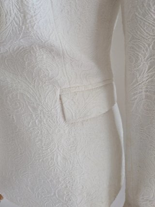 Blazer Zara Blanco Brocado