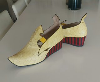 Zapatos Musulmana Mora Beige/Amarillo del nuevo tr