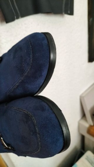 Mocasines de piel azul marino