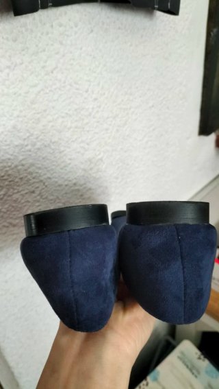 Mocasines de piel azul marino