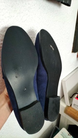 Mocasines de piel azul marino