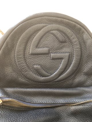 Mochila Gucci Preta Couro