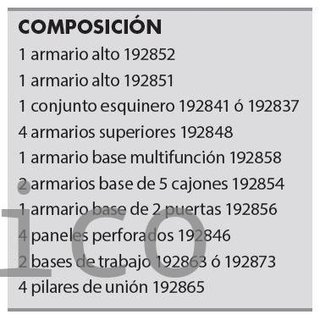 Conjunto Taller 8 Módulos S/Madera Alyco 192839