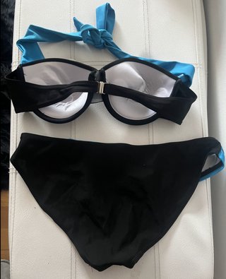 Bikini negro y azul talla M
