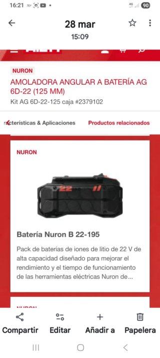 Radial HILTI AG 6D-22 la mejor