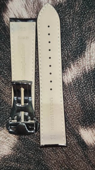 Correa Piel Hamilton 22mm Marrón Cocodrilo