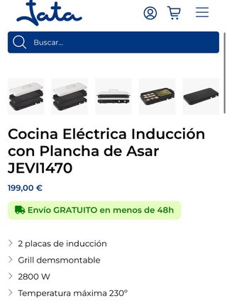 Cocina Eléctrica JATA JEVI1470 Precintada