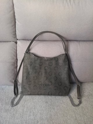 Bolso de mano mujer negro y gris