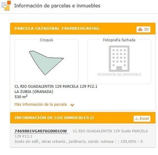 Terreno en venta en Zubia (La)