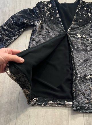 Chaqueta de lentejuelas manga larga