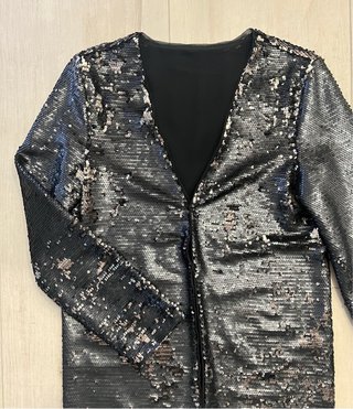 Chaqueta de lentejuelas manga larga