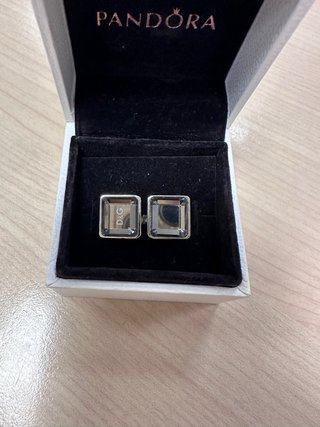 Anillo D&G Acero Cristales Negros y Plateado