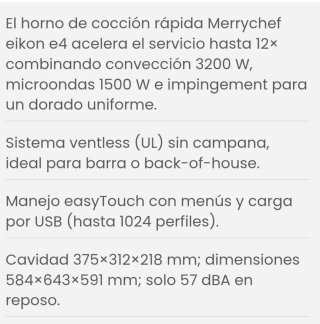 Horno de Cocción Rápida Merrychef