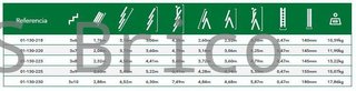 Escalera Aluminio 3x9 - 2,60+2,60+2,60 M - 60-60-60x25mm