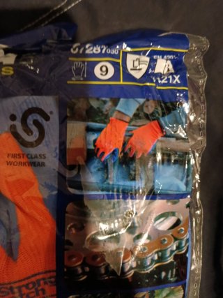 Guantes de trabajo ISA (Naranja/Gris)
