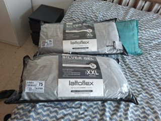 2 Almohadas Silver Gel Lattoflex XL y XXL 75x35