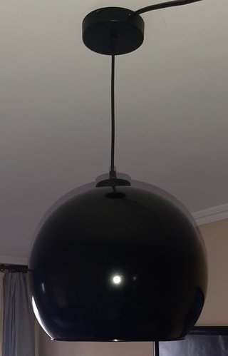 Lámpara Techo Esfera Negro/Dorado Mate