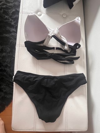 Bikini Talla L Blanco y Negro