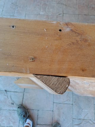 Escalera madera maciza