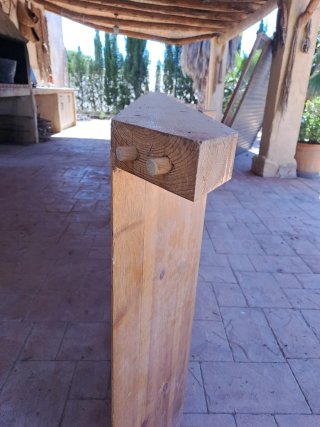 Escalera madera maciza