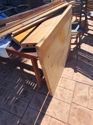 Escalera madera maciza