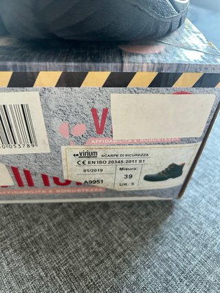 Scarpe antinfortunistiche Virium nere e arancioni